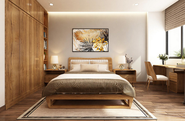 Một số mẫu thiết kế nội thất phòng ngủ gỗ gõ đỏ